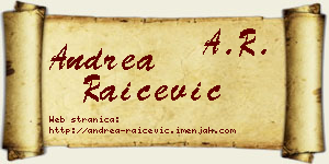 Andrea Raičević vizit kartica